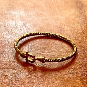Gold Cable cuff bracelet
